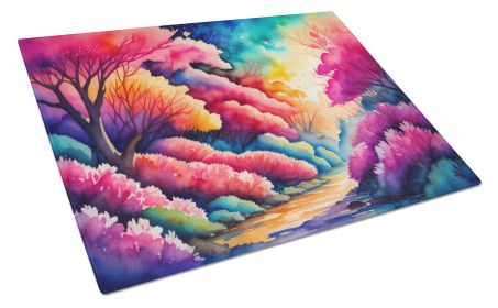 NEW Azaleas in Color Glass Cutting Board Decorative Tempered Glass Kitchen Cutting and Serving Board Large Size Chopping Board