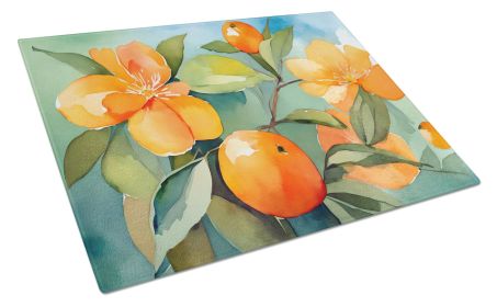 NEW Florida Orange Blossom in Watercolor Glass Cutting Board Decorative Tempered Glass Kitchen Cutting and Serving Board Large Size Chopping Board