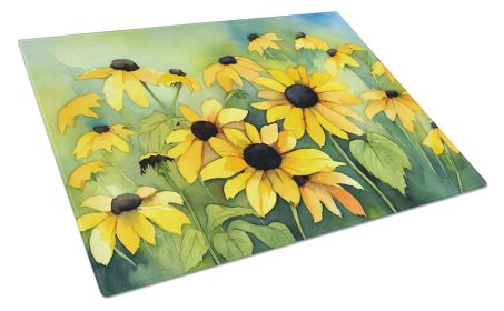 NEW Maryland Black-Eyed Susans in Watercolor Glass Cutting Board Decorative Tempered Glass Kitchen Cutting and Serving Board Large Size Chopping Board