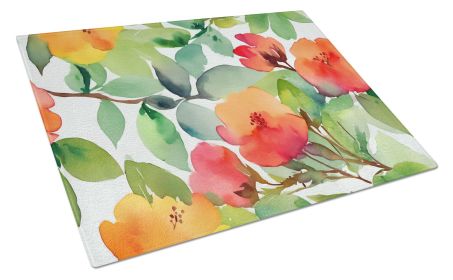 NEW Connecticut Mountain Laurels in Watercolor Glass Cutting Board Decorative Tempered Glass Kitchen Cutting and Serving Board Large Size Chopping Boa