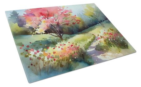 NEW North Carolina Dogwoods in Watercolor Glass Cutting Board Decorative Tempered Glass Kitchen Cutting and Serving Board Large Size Chopping Board