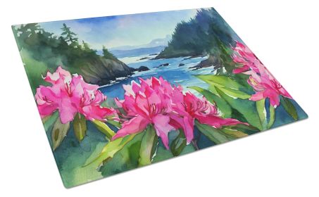 NEW Washington Coast Rhododendrons in Watercolor Glass Cutting Board Decorative Tempered Glass Kitchen Cutting and Serving Board Large Size Chopping B