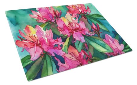 NEW West Virginia Rhododendrons in Watercolor Glass Cutting Board Decorative Tempered Glass Kitchen Cutting and Serving Board Large Size Chopping Boar