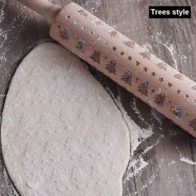 Rolling Pin Christmas Embossing (Option: Three 43cm)