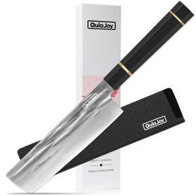 Qulajoy Chef Knife 8 Inch - Hand Forged Swedish Sandvik Steel Gyuto Cooking Knife - Professional Japanese Kitchen Knife - Classic Octagonal Handl (Option: Nakiri)