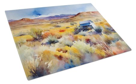 NEW Nevada Sagebrush in Watercolor Glass Cutting Board Decorative Tempered Glass Kitchen Cutting and Serving Board Large Size Chopping Board (Default: Default)