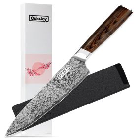 Qulajoy Japanese Chef Knife  Kitchen Knife High Carbon German Steel Cooking Knives Damascus Pattern Japanese Knife With Ergonomic Handle For Home (Option: Japanese Chef Knife)